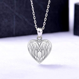 Angel Wings Urn Necklace for Ashes Sterling Silver Forever in My Heart Cremation Jewelry for Women