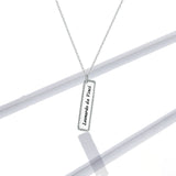 925 Sterling Silver Engrave Chain Pendant Necklace for Women