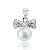 Cultured Freshwater Pearl Women Pendant Mounting Silver Jewelry