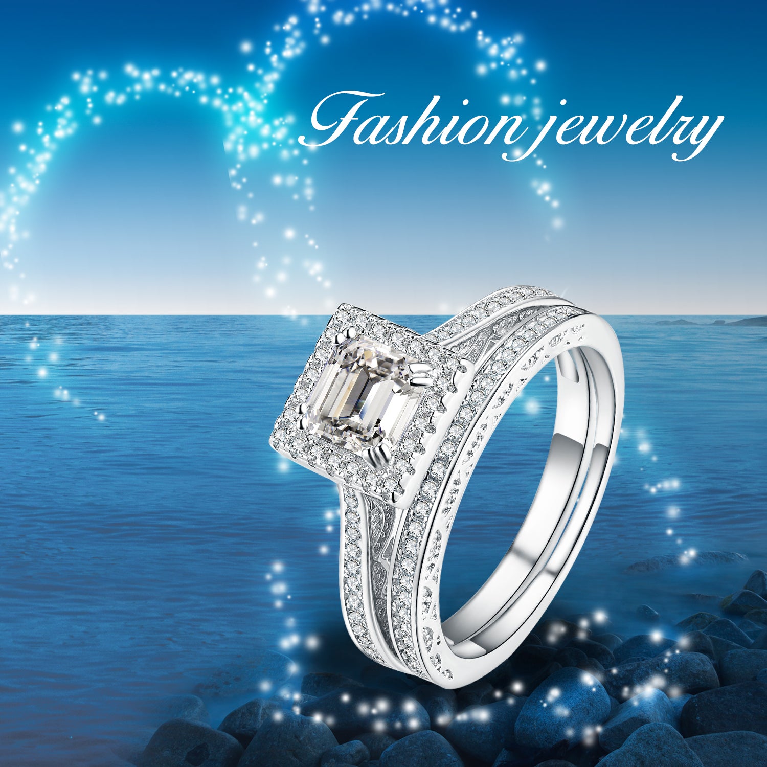 Professional Custom Made Cheap Fashion Ring Big Cubic Zirconia Rings
