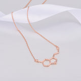 Rose Gold Plated 925 Silver Jewellery Fashion Custom Charm Necklace