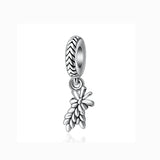 Rice spike beads charms  Sterling Silver Bracelet Separated Beads Accessories Ornaments