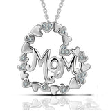 MOM Heart Pendant Necklace