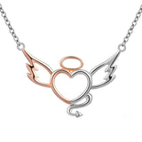 diy design angel&devil chain pendant necklace