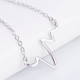 heartbeat necklace light weight trendy small moq design necklace