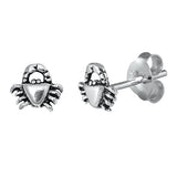 Silver Crab Stud Earrings