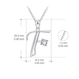 Fashion F Dainty Necklace Initial Shape Alphabet Necklace