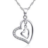 Chain Linked Double Heart Pendant Women Favorite Design Pendant