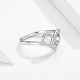 Love Knot Finger Rings for Women Dazzling Clear CZ Wedding Statement Ring Pure 925 Sterling Silver