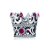 Silver Oxidized Zirconia Queen Crown Charms