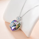 Crystal Mother Necklace Mother's Day Gift Grandmother Silver Necklace