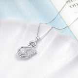 Design Fashion Lovely Crystal Swan Shape Necklace For Women