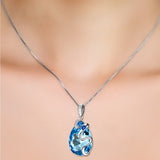 925 Sterling Silver Extravagant Crystal Necklace With crystal For Woman