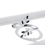 925 Sterling Silver Tree Branch Finger Rings for Girlfriend Wedding Statement Jewelry