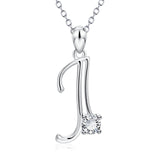 26 English alphabet pendants silver necklace with accessories