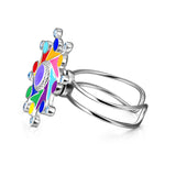 Adjustable Size Rings Enamel Colorful Round Wholesale Rings Design