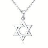 six-pointed star gold plated S925 sterling silver necklace pendant wholesale