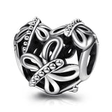 Heart Hollowed Animal Shape Beads Lovely Silver Bracelet Beads Design