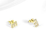 E Earrings for Ladies Alphabet Jewelry Sterling Silver Jewelry Design