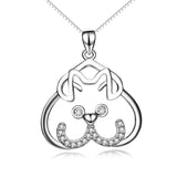 Dog jewelry 925 sterling necklace girlfriend  silver necklace design