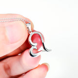 High Quantity Heart Shaped Necklace Wholesale 925 Sterling Silver Cubic Zirconia Jewelry Birthday Gift For Girlfriend