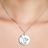 I Love You Necklace 925 Sterling Silver Jewelry For Woman And Man Gifts