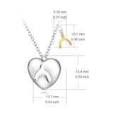 Engraved Heart Hollow Necklace Non-profit organization silver necklace
