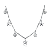 Star CZ Sterling Silver Pendant Necklace