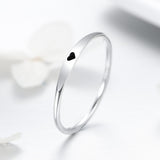 S925 Sterling Silver Simple Love Ring Oxidized Ring