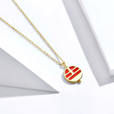 S925 sterling silver national wind rat treasure pendant necklace gold-plated oil drop necklace