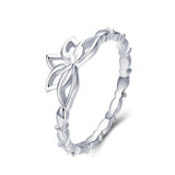 925 Sterling Silver Lotus Flower Finger Rings Flower Rings for Women Sterling Silver Jewelry
