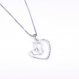 Mother'S Day Gifts Animal Horse Mother Child Heart Shaped Pendant Necklace