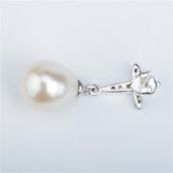 elegant women pearl jewelry mounting earrings silver earring design