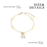 18K Gold Fashion Exquisite Bracelet Love Lock Bracelet Temperament Elegant Ladies Jewelry