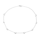 Classic Choker Necklace Little Round Disc Silver Chain Necklace