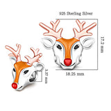Animal Charms Animal Head Theme 925 Sterling Silver Reindeer Charms Fits Bracelet Women Men Girls Boys Gifts