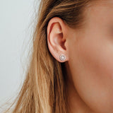 Star Stud Five Pointed Earrings Cubic Zirconia Gemstone Mini Earrings