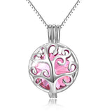 Perfume Life Tree Necklace Cage Pendant Flower Ball Stone Cage