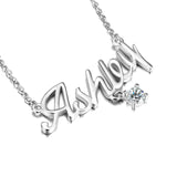 name necklace zirconia pendant drop any name necklace design