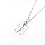 Lovely Kids Kiss Necklace Customed 925 Sterling Silver Jewelry For Gifts