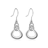 S925 sterling silver earrings Europe and the United States creative eternal knot fashion wild earrings jewelry
