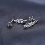 S925 Sterling Silver Bow Knot Micro-Inlaid Fashion Personality Stud Earrings Jewelry Cross-Border Exclusive