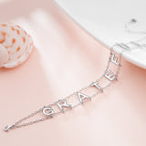 Jewelry Letters Bracelets For Women Custom Logo Bracelet Statement