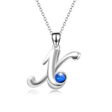 High Quality Rhodium Plating Colorful Zircon Letter X Pendant Necklace