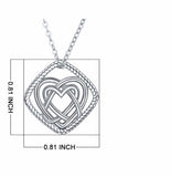 925 Sterling Silver Necklace Heart Pendant with 18inch Silver Chian for Women Fashion Jewelry Gift for Lover Collar