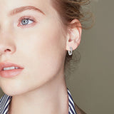 Twist Best Selling Earring Small Gemstone Cool Design Silver Earrings