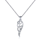 S925 sterling silver angel wing with diamond simple versatile necklace pendant