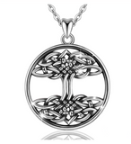irish Celtic Knot Tree Of Life Pendant Necklace 