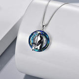 Penguin Gifts for Women Sterling Silver Mother Daughter Son Penguin Pendant with Crystal Jewelry for Mom