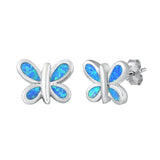 Opal  Butterfly  Stud Earrings